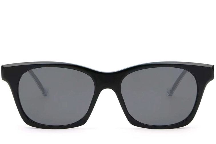 Rectangular Black Plastic Sunglasses #BS2503-0282