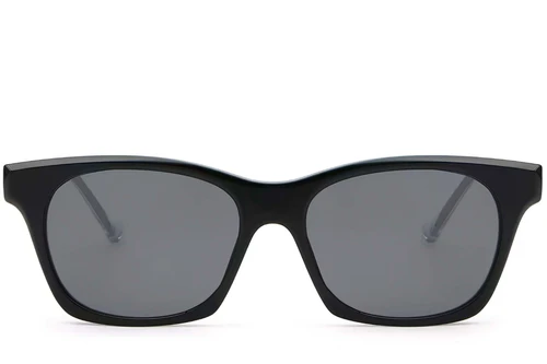Rectangular Black Plastic Sunglasses #BS2503-0282
