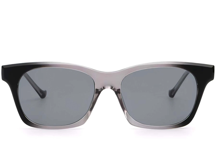 Rectangular Grey Plastic Sunglasses #BS2503-0283