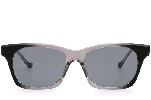 Lunettes de soleil rectangulaires en plastique gris #BS2503-0283
