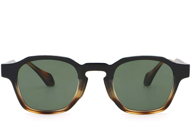 Geometric Tortoiseshell Plastic Sunglasses #BS2503-0285