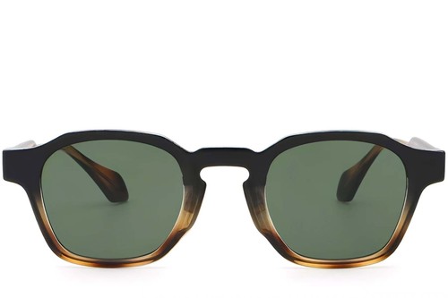 Lunettes de soleil géométriques en plastique écaille de tortue #BS2503-0285