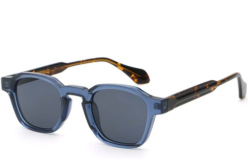 Geometric Blue Plastic Sunglasses #BS2503-0286