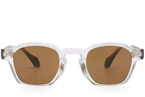 Geometrische transparente Kunststoff-Sonnenbrille #BS2503-0289