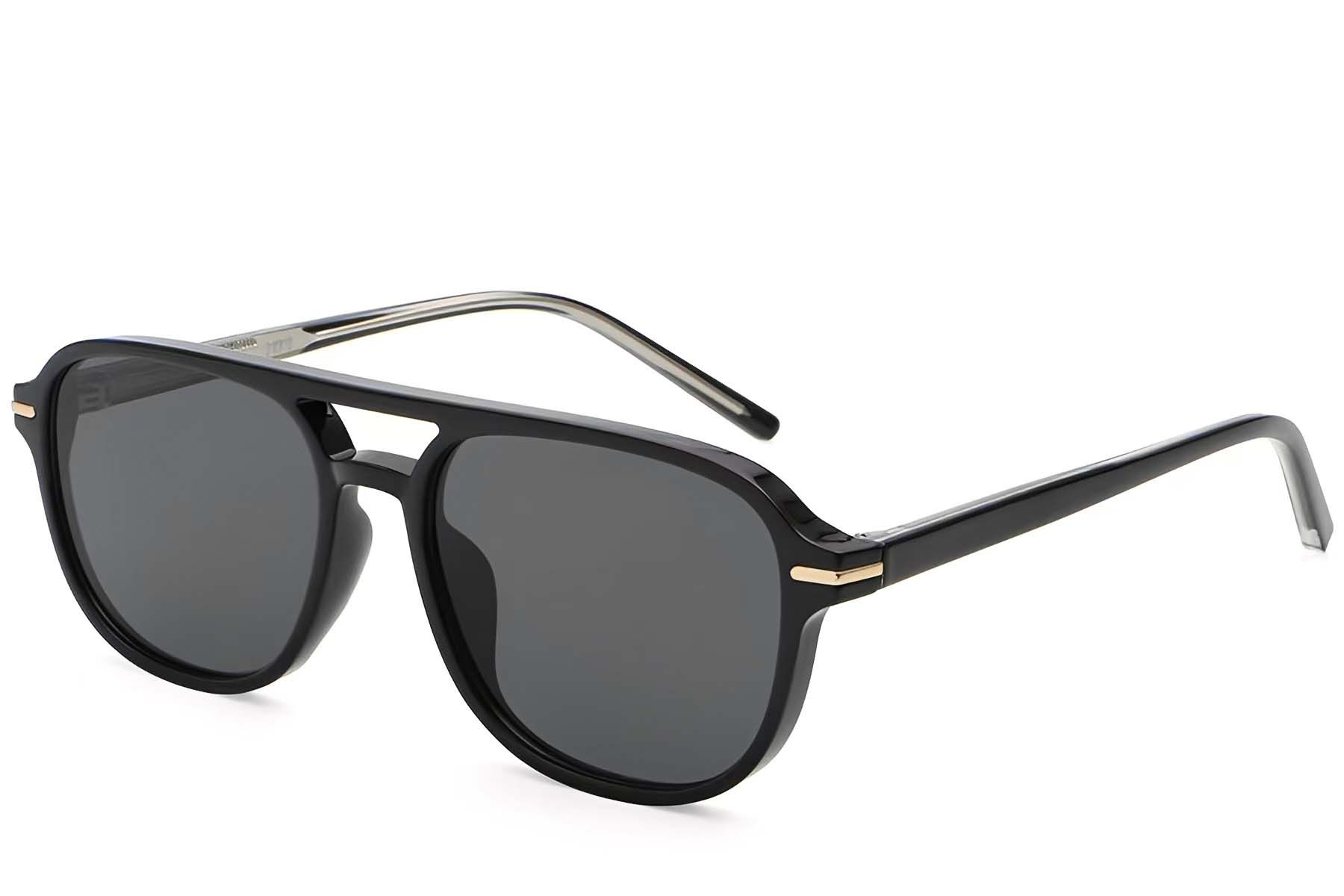 Aviator Black Plastic Sunglasses #BS2503-0290