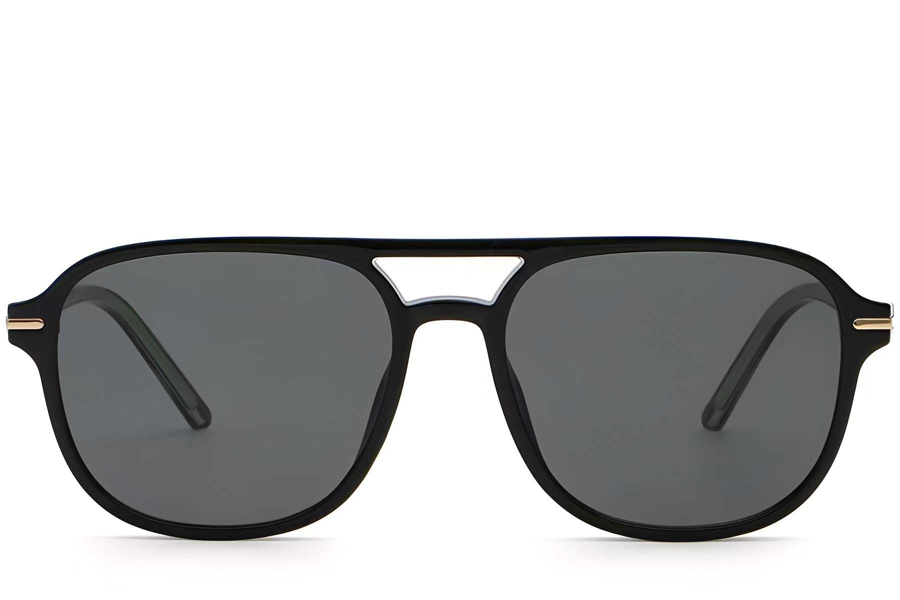 Aviator Black Plastic Sunglasses #BS2503-0290