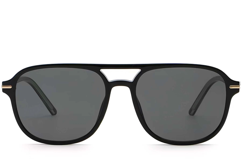 Aviator Black Plastic Sunglasses #BS2503-0290