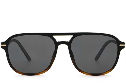 Lunettes de soleil aviateur en plastique écaille de tortue #BS2503-0292