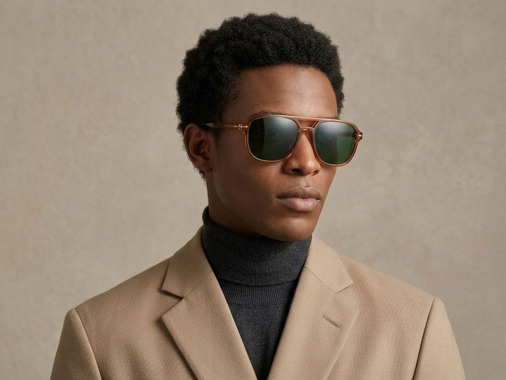 Aviator Brown Plastic Sunglasses #BS2503-0294