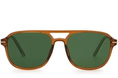 Aviator Brown Plastic Sunglasses #BS2503-0294