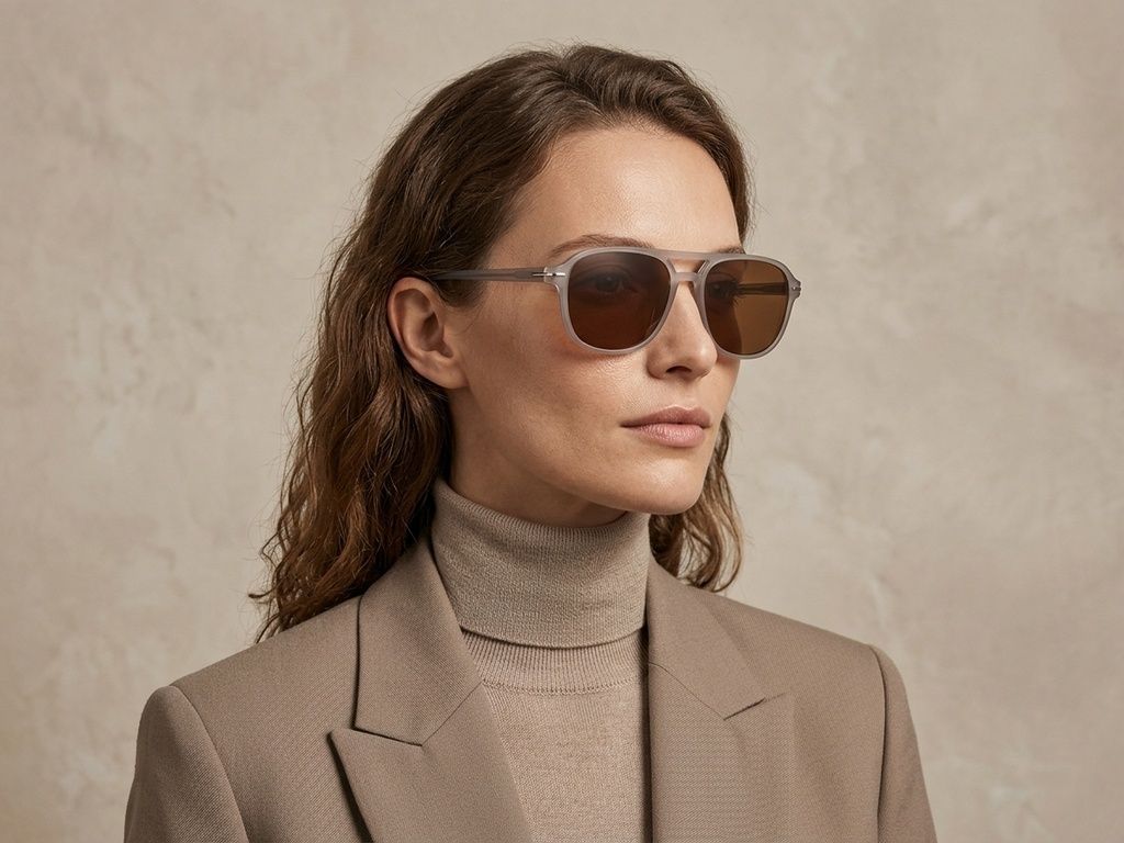 Aviator Gray Plastic Sunglasses #BS2503-0295