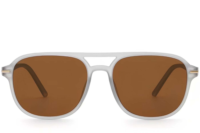 Aviator Grey Plastic Sunglasses #BS2503-0295