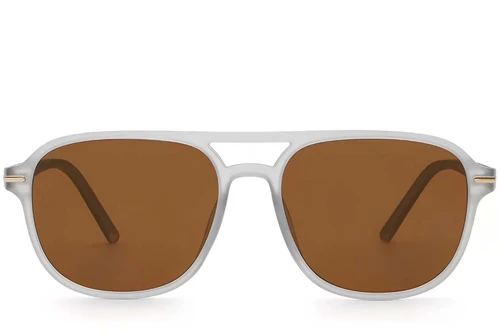 Graue Aviator-Sonnenbrille aus Kunststoff #BS2503-0295