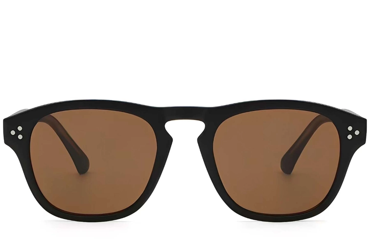 Rectangular Black Plastic Sunglasses #BS2503-0297