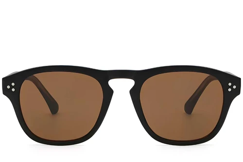 Rectangular Black Plastic Sunglasses #BS2503-0297