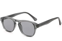 Rectangular Grey Plastic Sunglasses #BS2503-0298