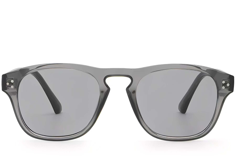 Rectangular Grey Plastic Sunglasses #BS2503-0298