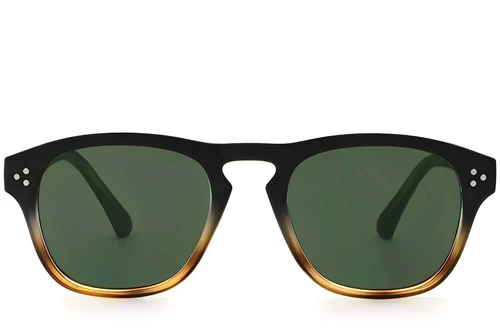 Rechteckige Sonnenbrille aus Kunststoff mit Schildpattmuster #BS2503-0299