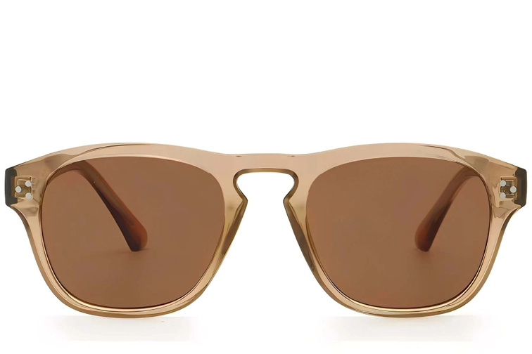 Rectangular Brown Plastic Sunglasses #BS2503-0300