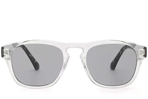Lunettes de soleil rectangulaires en plastique transparent #BS2503-0301