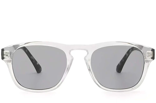 Rectangular Transparent Plastic Sunglasses #BS2503-0301