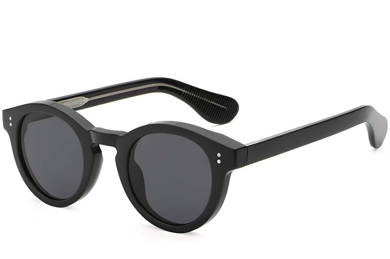 Oval Black Plastic Sunglasses #BS2503-0302