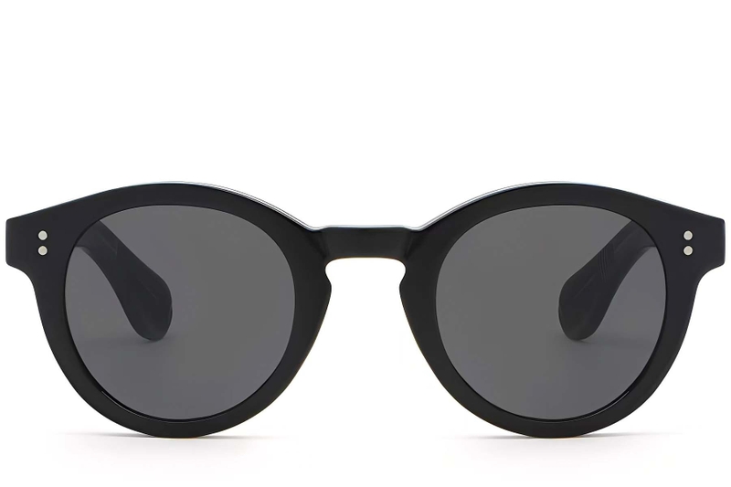 Oval Black Plastic Sunglasses #BS2503-0302