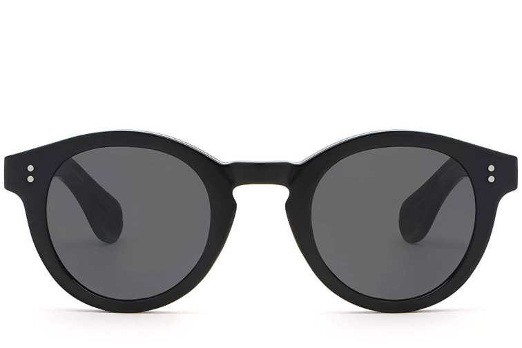 Oval Black Plastic Sunglasses #BS2503-0302