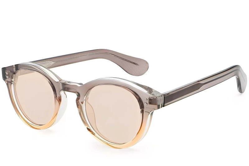 Oval Brown Plastic Sunglasses #BS2503-0303