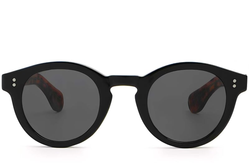 Oval Black Plastic Sunglasses #BS2503-0304