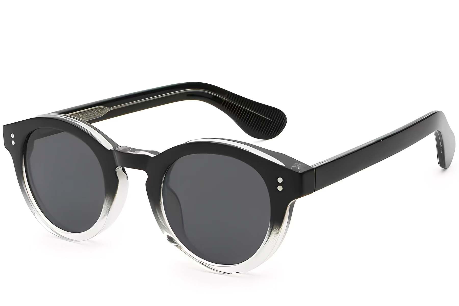 Oval Black Plastic Sunglasses #BS2503-0305