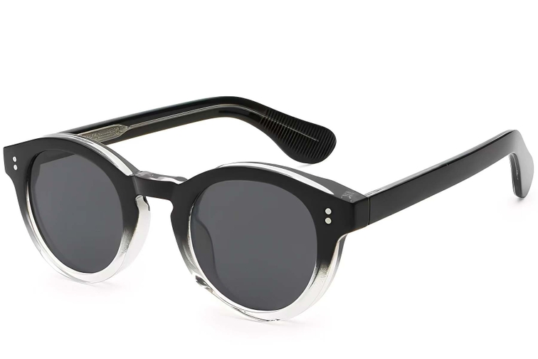 Oval Black Plastic Sunglasses #BS2503-0305