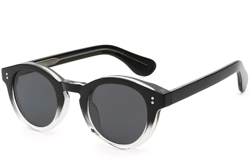 Oval Black Plastic Sunglasses #BS2503-0305