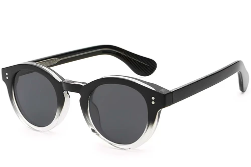 Oval Black Plastic Sunglasses #BS2503-0305