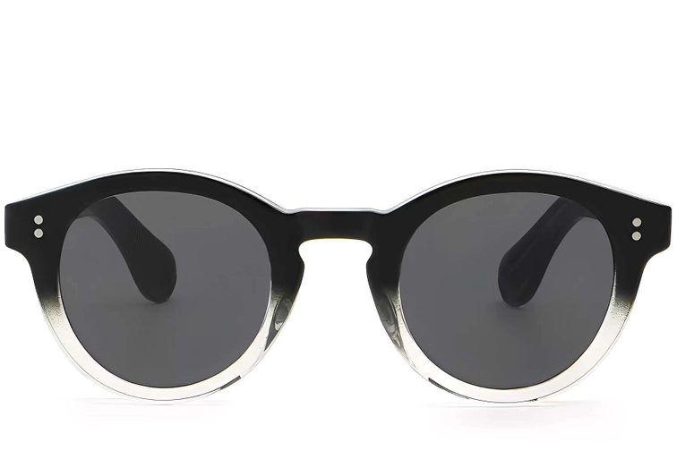Oval Black Plastic Sunglasses #BS2503-0305