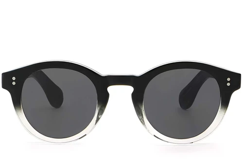 Oval Black Plastic Sunglasses #BS2503-0305