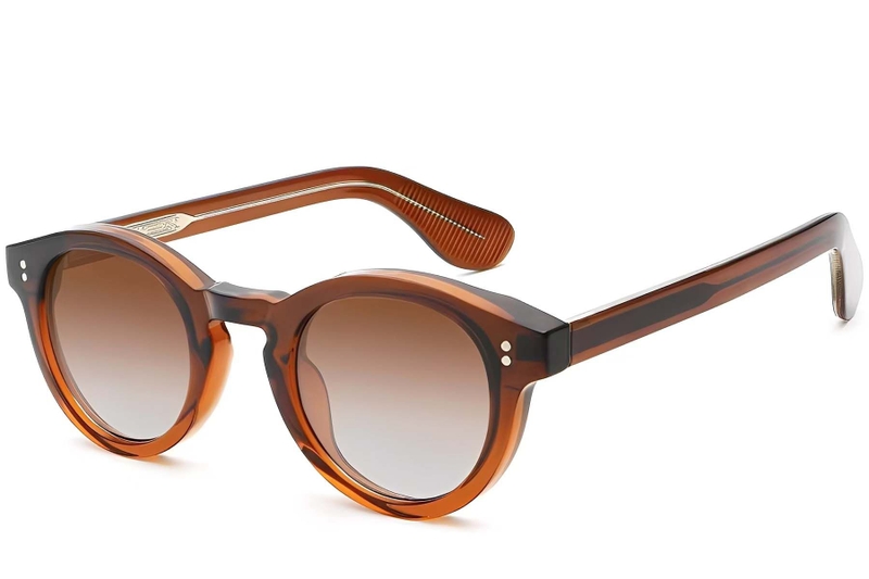 Oval Brown Plastic Sunglasses #BS2503-0306