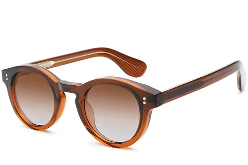 Oval Brown Plastic Sunglasses #BS2503-0306