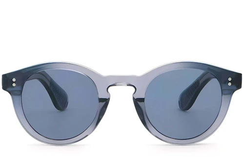 Oval Blue Plastic Sunglasses #BS2503-0307