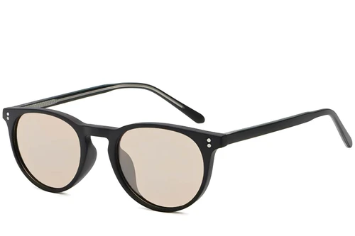 Oval Black Plastic Sunglasses #BS2503-0308