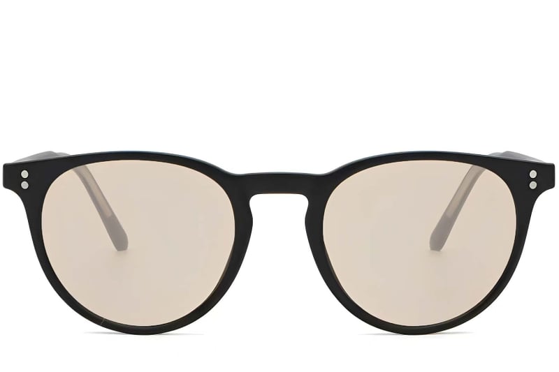 Oval Black Plastic Sunglasses #BS2503-0308