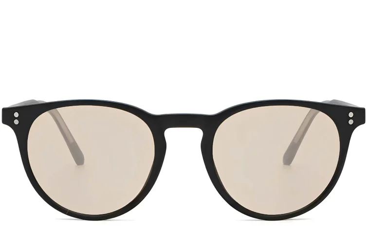 Oval Black Plastic Sunglasses #BS2503-0308