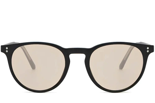 Oval Black Plastic Sunglasses #BS2503-0308