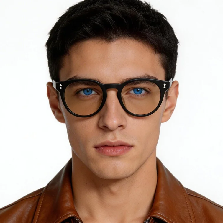 Oval Black Plastic Sunglasses #BS2503-0308