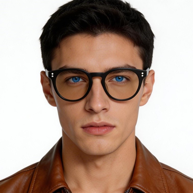 Oval Black Plastic Sunglasses #BS2503-0308