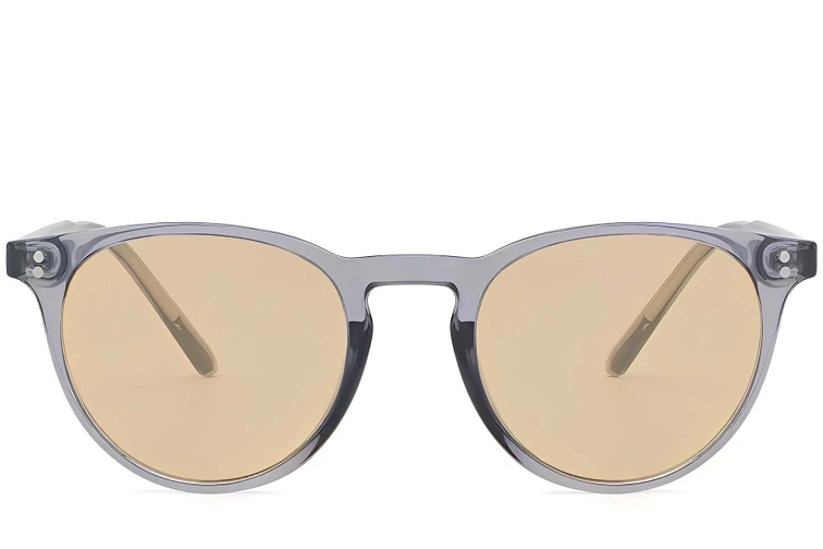 Oval Purple Plastic Sunglasses #BS2503-0309