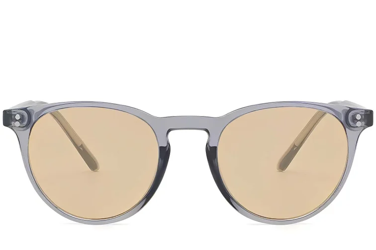 Lunettes de soleil ovales en plastique violet #BS2503-0309