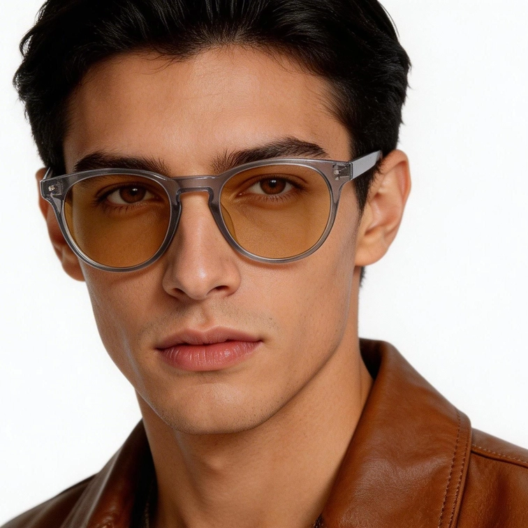 Oval Purple Plastic Sunglasses #BS2503-0309
