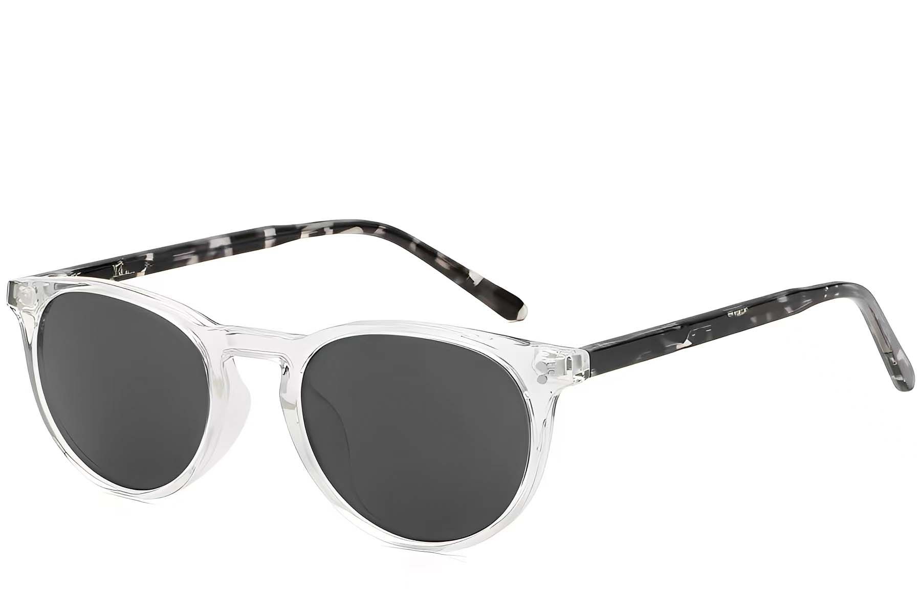 Oval Transparent Plastic Sunglasses #BS2503-0310