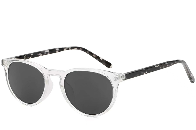 Oval Transparent Plastic Sunglasses #BS2503-0310
